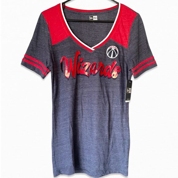 Washington Wizards New Era T-Shirt Womens Small NBA Basketball Foil Print Tee - Picture 7 of 7